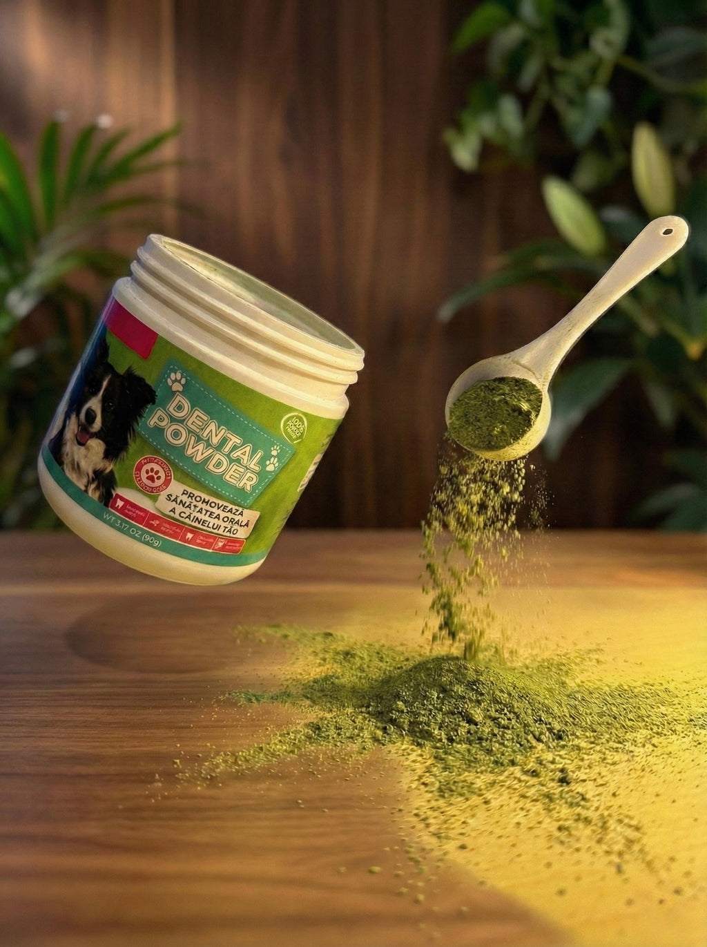 Pudră Dentară Câini Anti-Tartru cu Alge Marine și Probiotice
