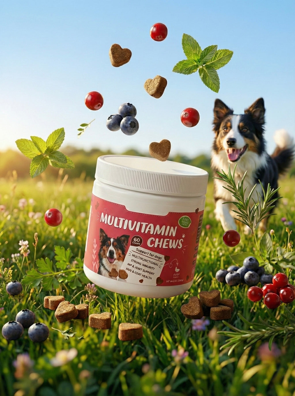 Multivitamine Câini Complex cu Glucozamină & Krill Oil