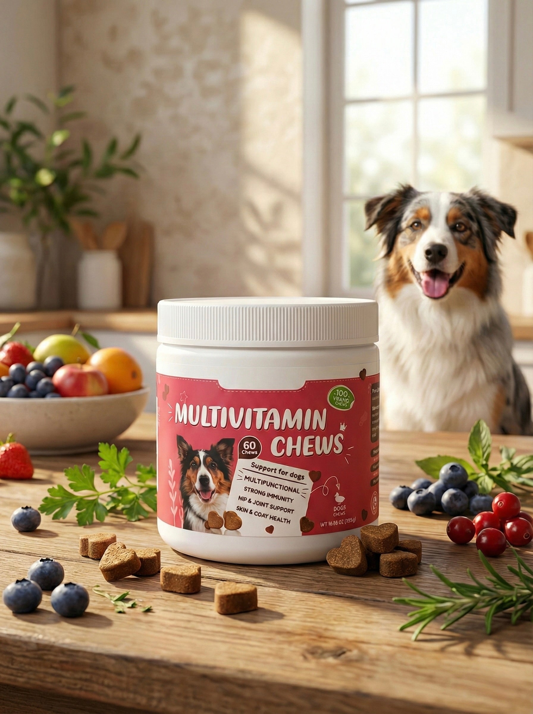 Multivitamine Câini Complex cu Glucozamină & Krill Oil